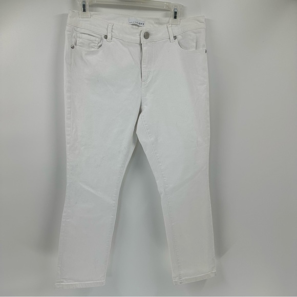 Loft Modern High Waist Skinny Ankle Jeans Womens 30/10 White Stretch Summer NWOT - Picture 11 of 11